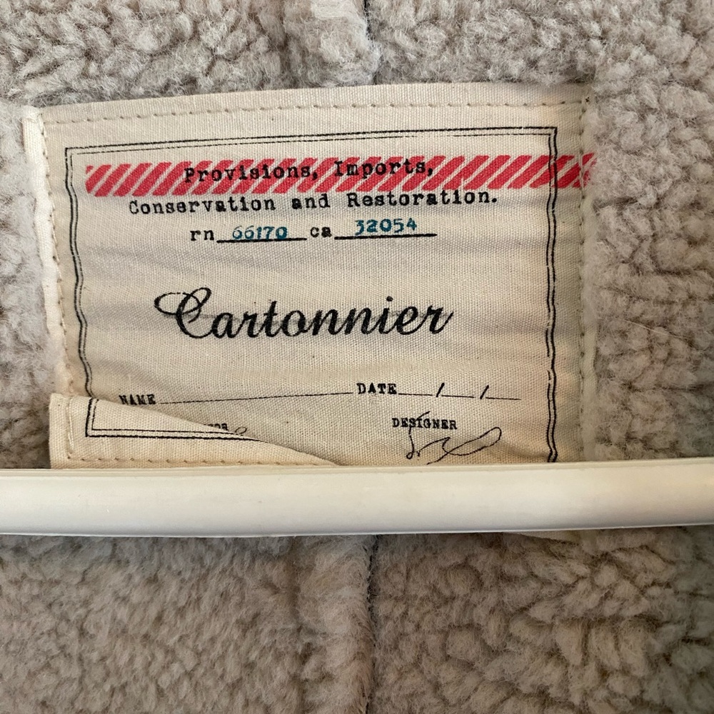Anthropologie Cartonnier Black Vegan Leather Shearling Jacket - Picture 6 of 6